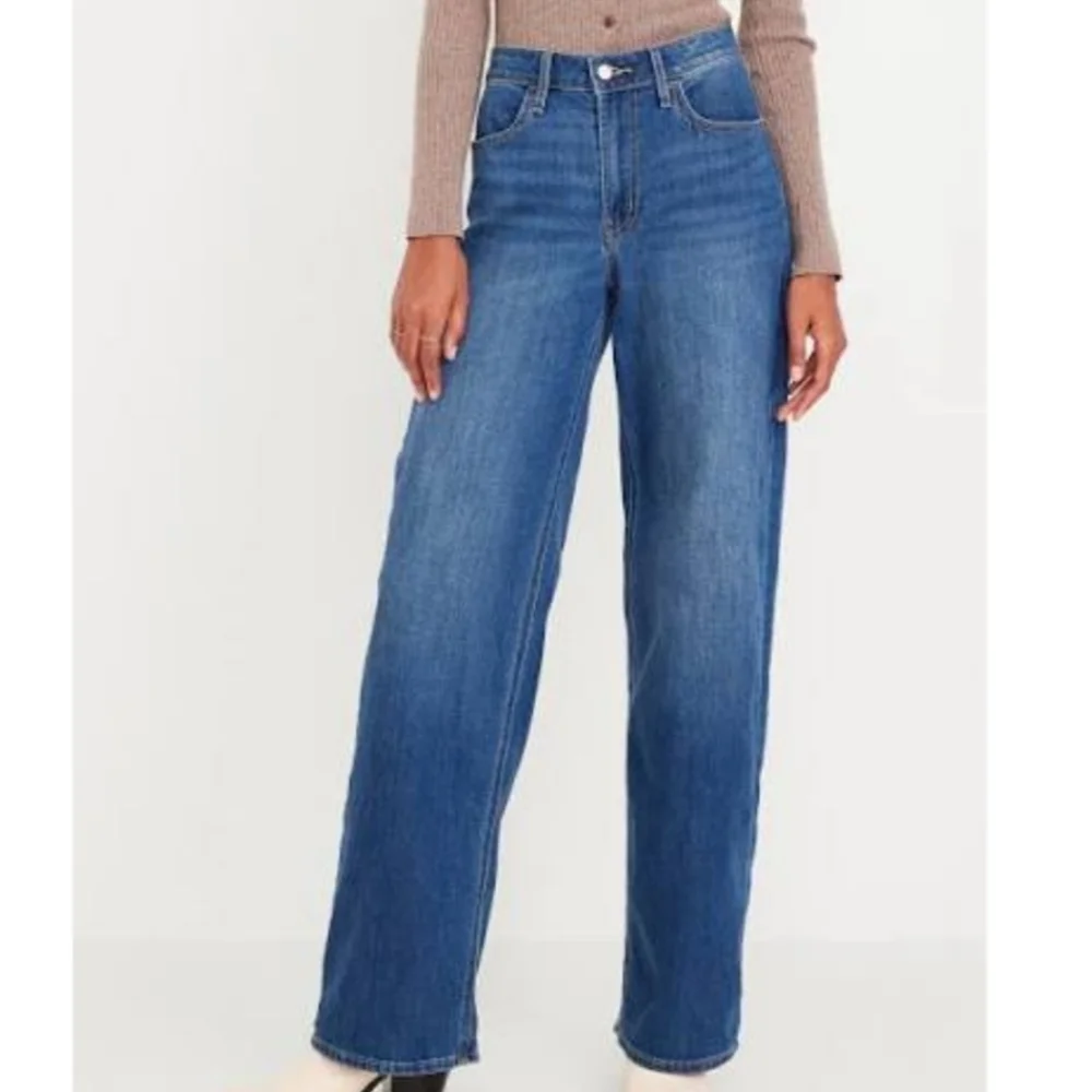 Old Navy Wow Loose Wide Leg High Rise Denim Jeans - Picture 3 of 11